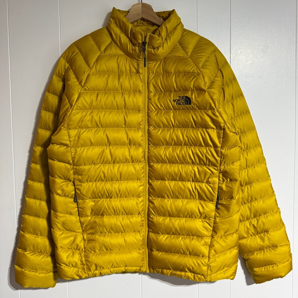 The North Face Down Light Puffer Jacket Yellow Gold Men’s Winter Jacket Full Zip